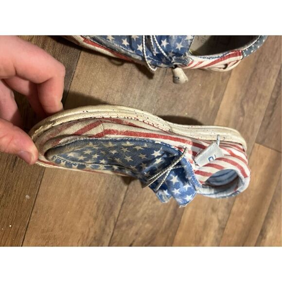 Hey Dude Stars N Stripes Wally Shoes Flaws -Men’s 8 Woman’s 10 - Picture 5 of 15